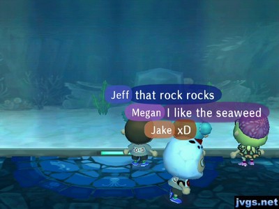 Jeff: That rock rocks. Megan: I like the seaweed.