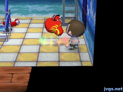 Caroline flips upside-down as she takes some medicine.