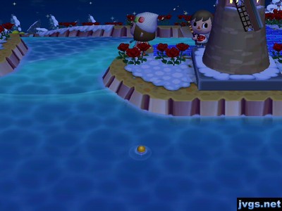 Jeff fishing in the ocean despite standing behind the windmill.