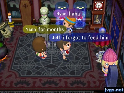 Jeff: I forgot to feed him.