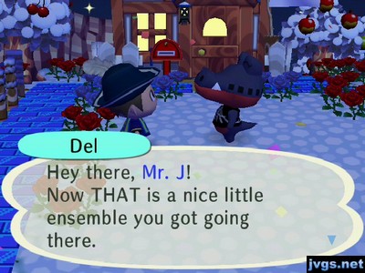 Del: Hey there, Mr. J! Now THAT is a nice little ensemble you got going there.