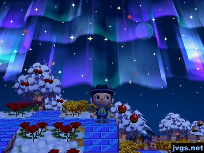 The northern lights in the sky above Forest.