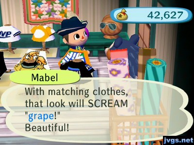 Mabel: With matching clothes, that look will SCREAM "grape!" Beautiful!