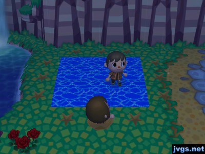 Sumo being played on water patterns. Yann defeatedly fell into the pitfall.