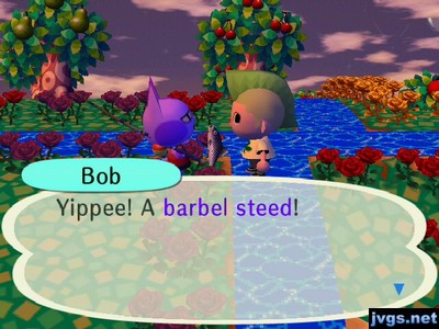 Bob: Yippee! A barbel steed!