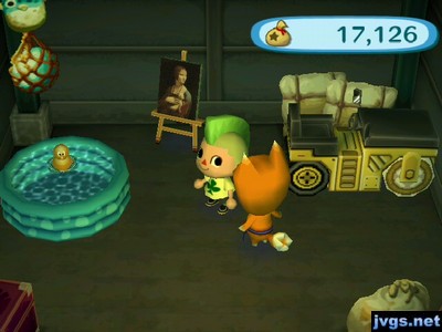 A backyard pool, a serene painting, and a steam roller in Crazy Redd's shop.