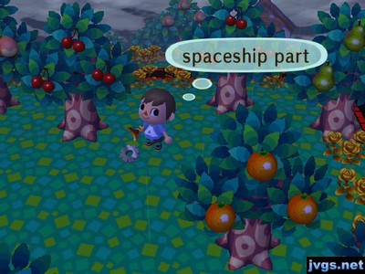 I find a spaceship part on the ground.