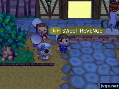 Jeff, after pitfalling Megan: SWEET REVENGE!