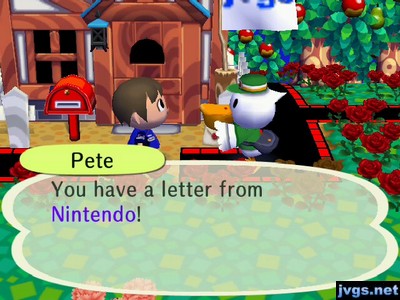 Pete: You have a letter from Nintendo!