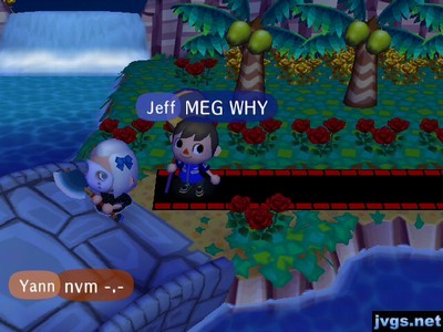 Megan, wearing a hockey mask and holding an axe.