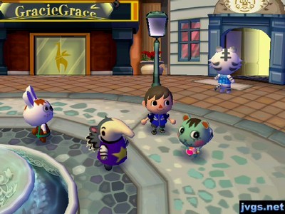 Gabi, Antonio, Mint, and Rolf walking around the city.