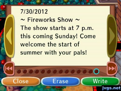 ~Fireworks Show~ The show starts at 7 p.m. this coming Sunday! Come welcome the start of summer with your pals!