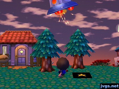 Shooting a UFO with my slingshot.