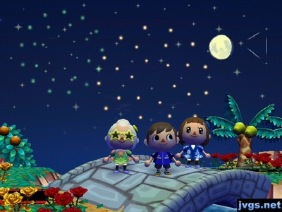 Megan, Jeff, and Yann enjoying the fireworks.