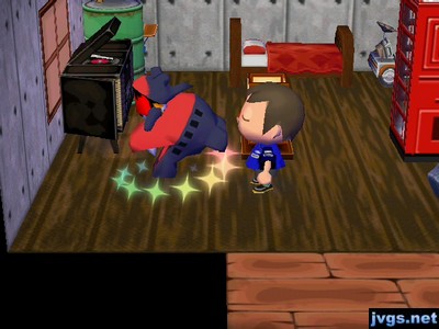 Del flips as he takes medicine.