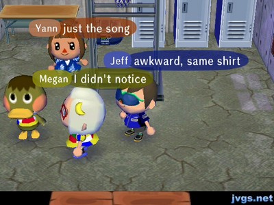 Megan, wearing the same shirt as Deena: I didn't notice.
