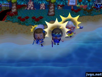 Yann, Jeff, and Megan, all acting shocked.