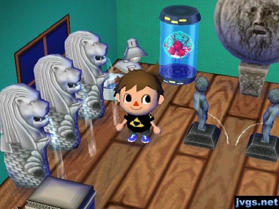 Three Merlions (and two manneken pis) all streaming water in my Gulliver room.