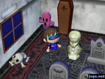 The creepy statue DLC item from Nintendo. The eyes glow.