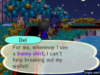 Del: For me, whenever I see a bunny shirt, I can't help breaking out my wallet!