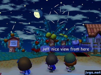 Three of us shooting slingshots on the beach in ACCF.