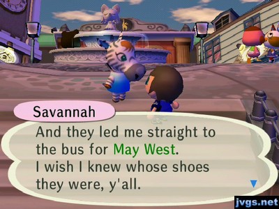 Savannah: And they led me straight to the bus for May West. I wish I knew whose shoes they were, y'all.