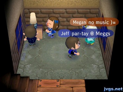 The four of us partying at Megan's new house.