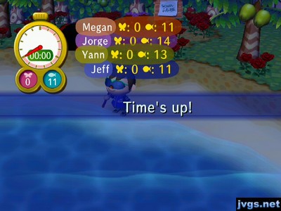 Megan: 11 fish. Jorge: 14 fish. Yann: 13 fish. Jeff: 11 fish.