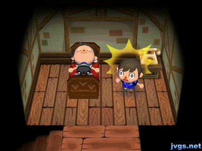 Jeff acts shocked as he discovers someone sleeping in Guest's bed.