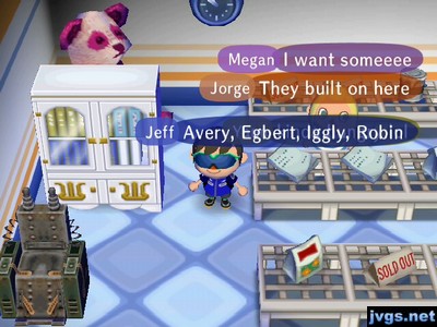 Jeff: Avery, Egbert, Iggly, Robin