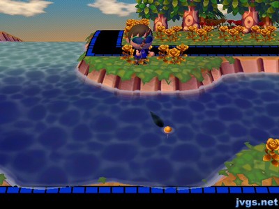 Fishing in the river.