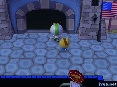 The lost kitten Katie follows me to the gate.