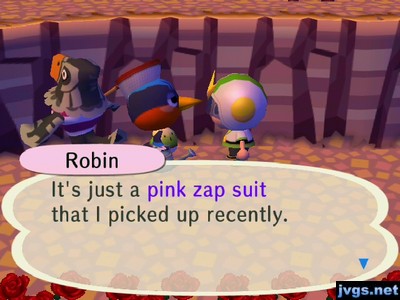 Robin: It's just a pink zap suit that I picked up recently.