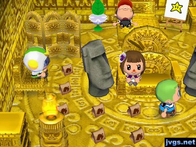 The four of us hanging out in my golden furniture room.