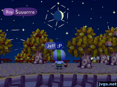 The moon appears in the center of my orange constellation.