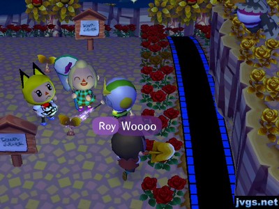 Jeff tries to burn a sapling with a Roman candle, as Avery watches from up on the cliff.