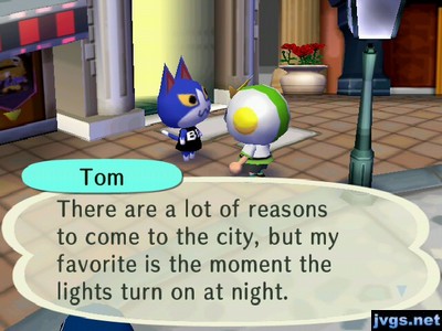 Tom: There are a lot of reasons to come to the city, but my favorite is the moment the lights turn on at night.