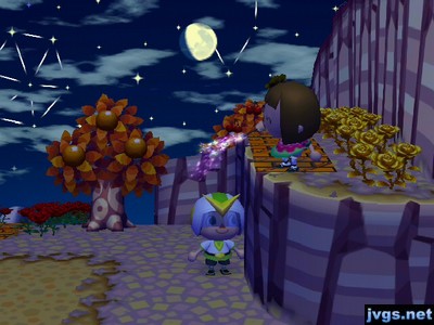 Yann stands on a cliff and fires off a Roman candle above my head.