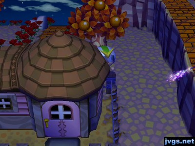 I see a flame from Yann (standing on the cliff) even though she is off-screen.