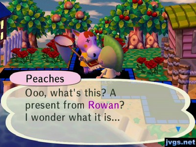 Peaches: Ooo, what's this? A present from Rowan? I wonder what it is...