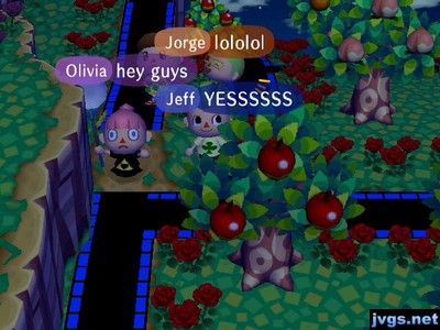 Olivia falls into my pitfall trap.