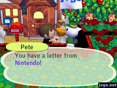 Pete: You have a letter from Nintendo!