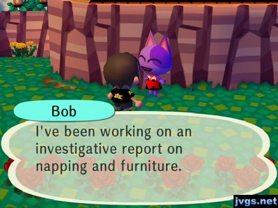 Bob: I've been working on an investigative report on napping and furniture.