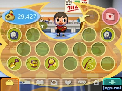 My character smiles as he eats a chocolate heart.