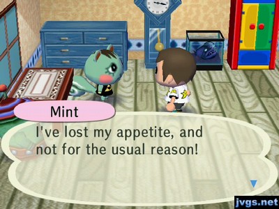 Mint: I've lost my appetite, and not for the usual reason!