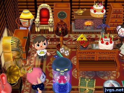 Ash's cool room with a Metroid and a throne, among many other things.