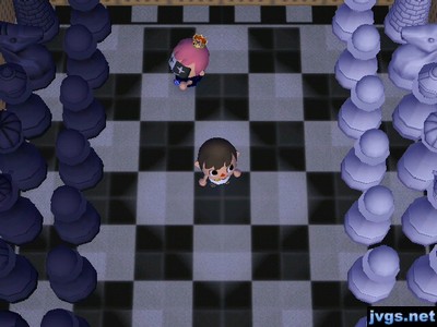 A full chess set in Ash's house.