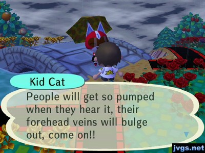 Kid Cat: People will get so pumped when they hear it, their forehead veins will bulge out, come on!!