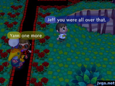 Yann, standing by Anabelle's butt: One more. Jeff: You were all over that.