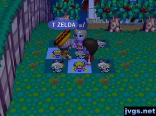 Playing a game of sumo.